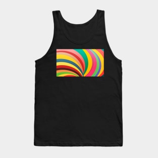 Colorful curves, rainbow print, oval shape print Tank Top